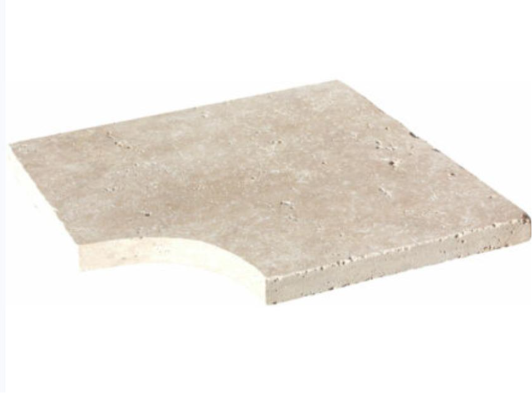Margelle angle rentrant bord droit