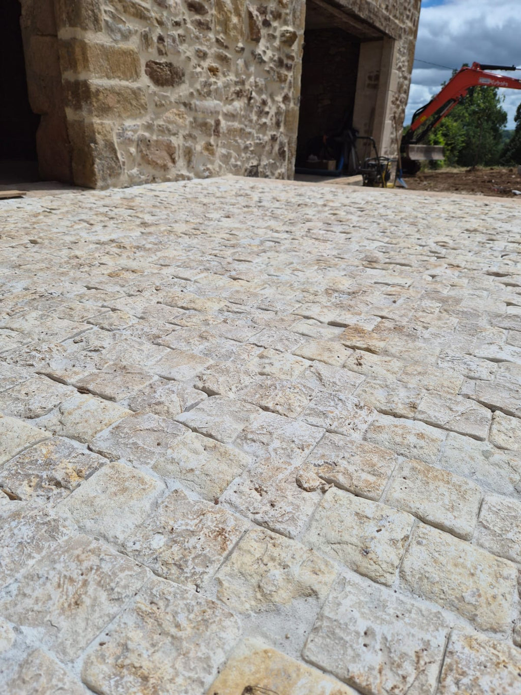 Pavé éclaté vielli 4.5 x 10 x 10