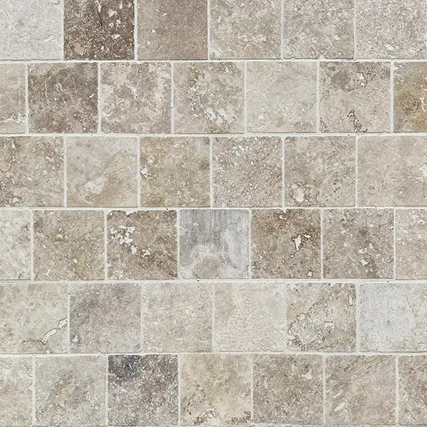 Travertin rustic mix pavé 15.2 x 15.2 cm ép3
