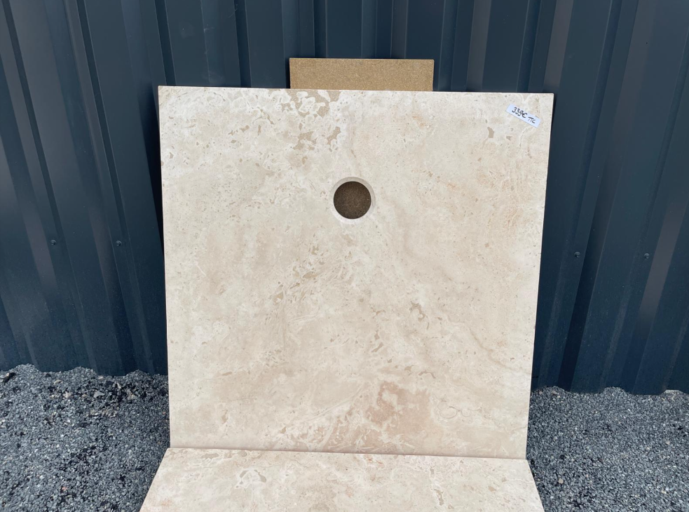 Bac de douche en travertin largeur 90 cm